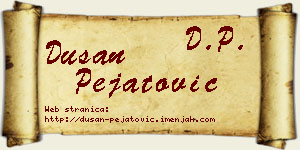 Dušan Pejatović vizit kartica